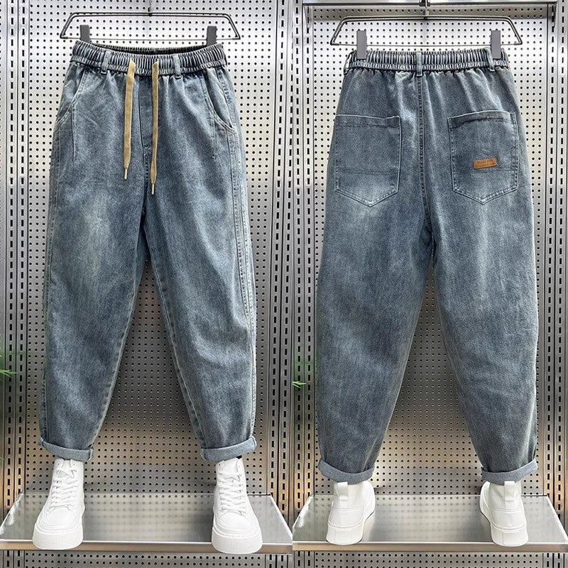 Pants Men'S Jeans Spring Fashion Brand Pants Loose Carrot Pants Tapered Casual Pants - Image 1